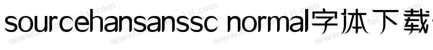 sourcehansanssc normal字体下载字体转换